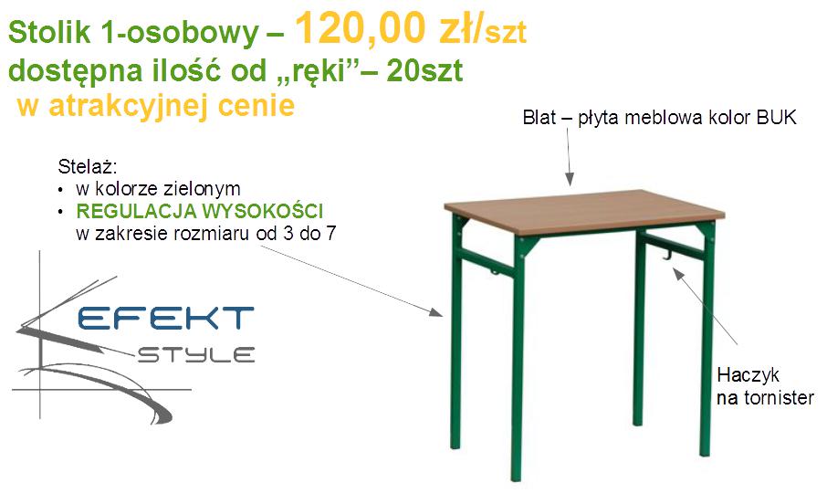 Stolik szkolny 1-osobowy